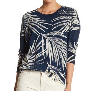 MOTHER denim The Square' Palm Print Pullover